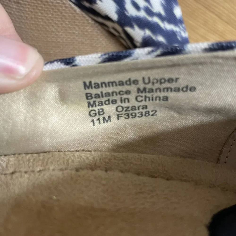 Giani Bernini Ozara Shoes Women Size 11m Navy & Creme‎ Textile Wedge Heel Boho